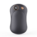 Black 2-in-1 Magnetic Hand Warmer Power Bank with Digital Display