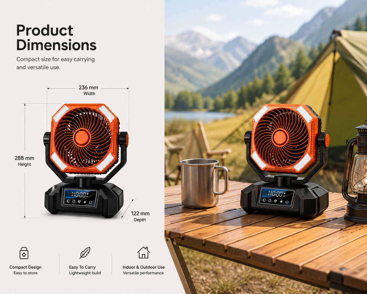 Camping Fan Dimensions and Outdoor Use in Australia