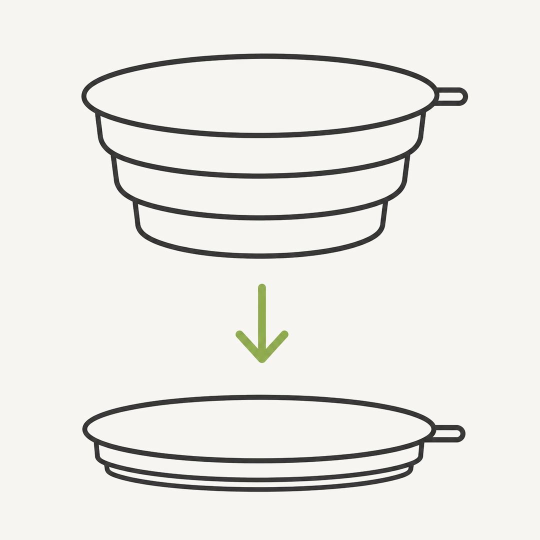 Collapsible Silicone Pet Travel Bowl with space-saving collapsible design