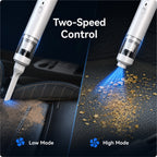 Cordless handheld vacuum with two-speed control for fine dust and large debris cleaning
