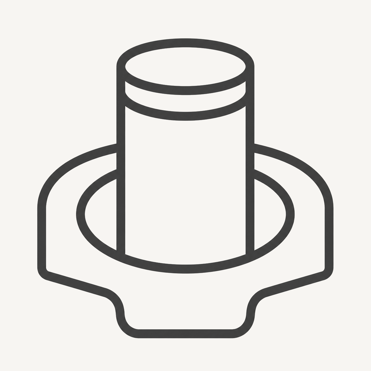 Fits most cup holders icon for compact portable vacuum