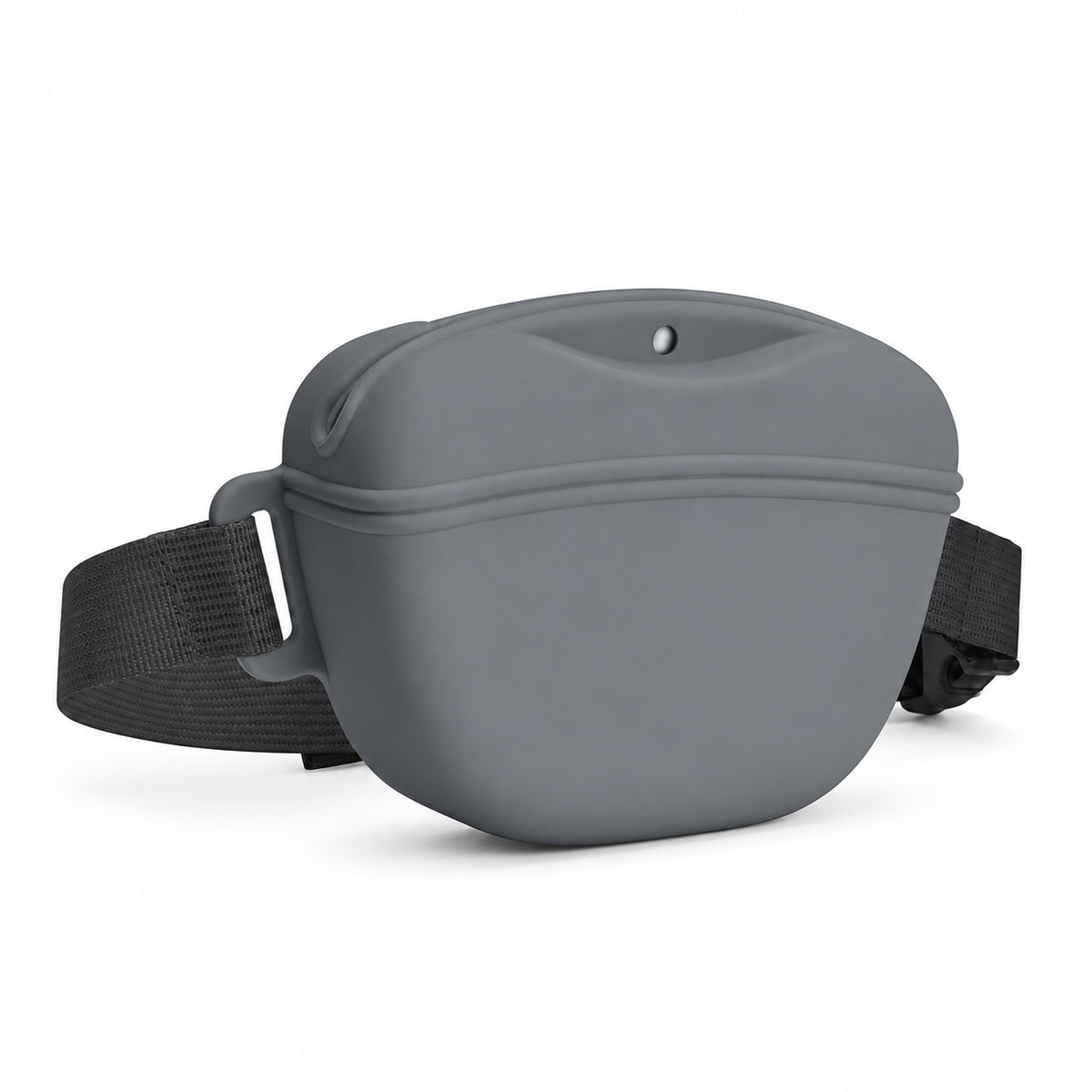 Magnetic Silicone Dog Treat Pouch in grey with adjustable waist belt Australia