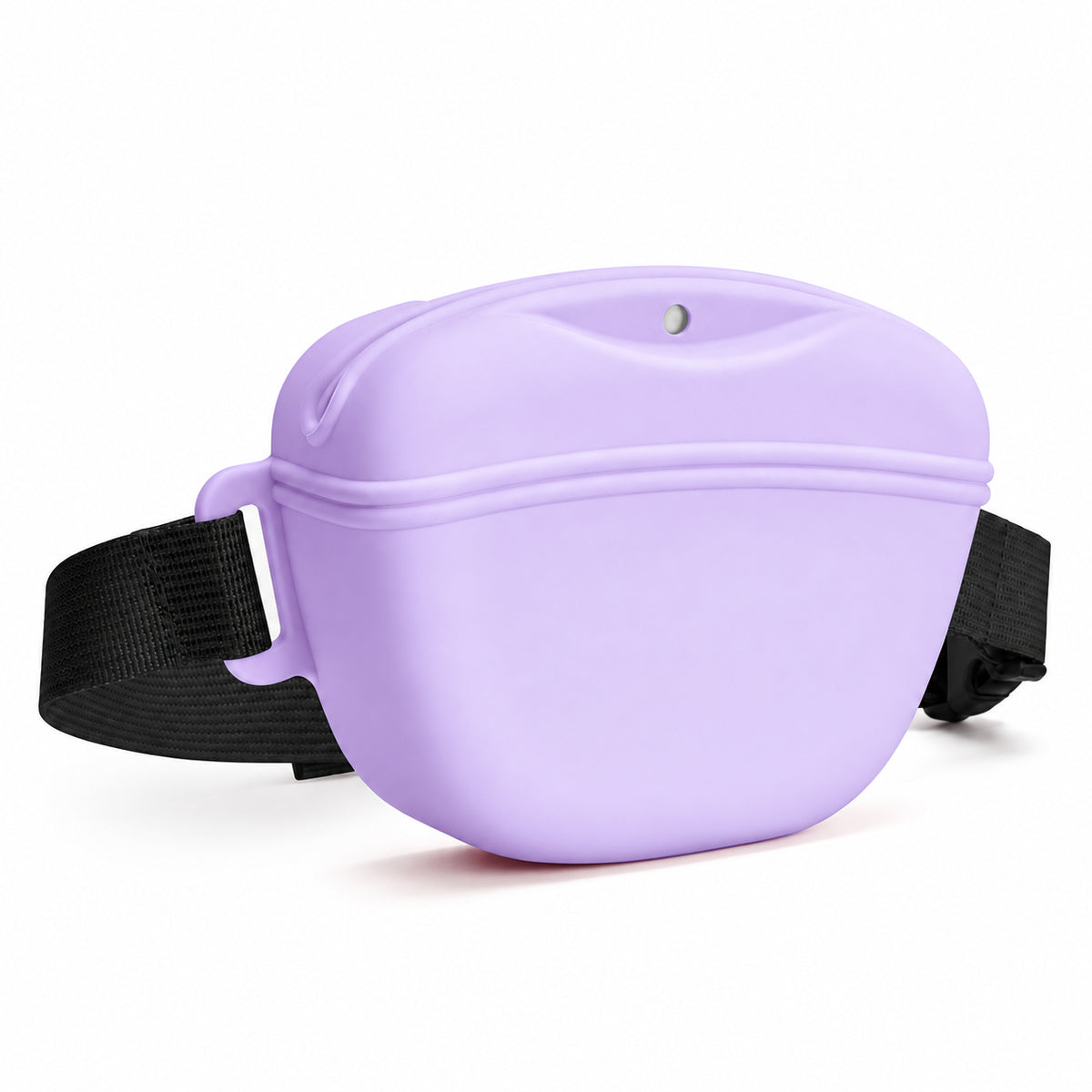 Magnetic Silicone Dog Treat Pouch in lavender with adjustable waist belt Australia