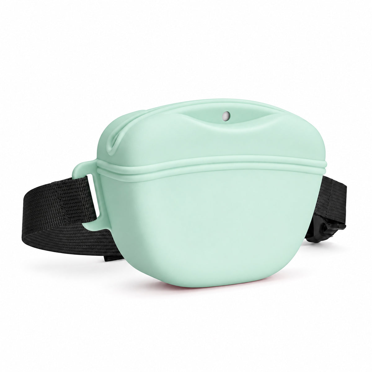 Magnetic Silicone Dog Treat Pouch in mint green with adjustable waist belt Australia