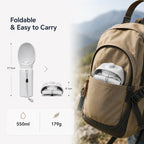 Foldable portable dog water bottle with 550ml capacity and lightweight travel-friendly design
