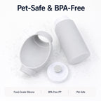 Portable dog water bottle made with pet-safe BPA-free materials