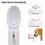 Portable dog water bottle with automatic water return system and leakproof design