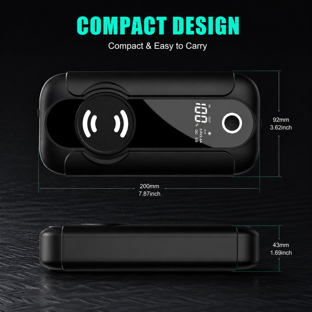 Compact 4000A portable jump starter dimensions for 12V cars, SUVs and pickup trucks