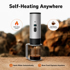 Portable Self-Heating Espresso Maker with automatic water heating