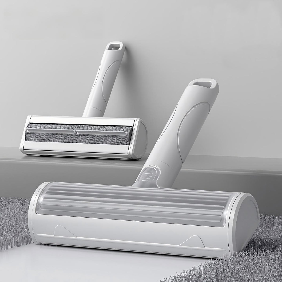 Reusable Pet Hair Remover Brush showing front and reverse sides