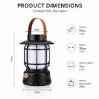 Solar Camping Lantern Size Dimensions and Portable Design
